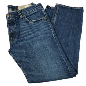 Hollister Man's Bootcut Blue Jeans Size 36x32 100% cotton Preowned‎